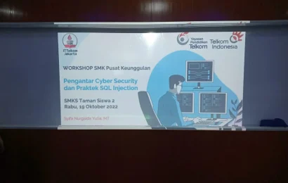 Kegiatan pendampingan kedua di SMKS Taman Siswa 2, memberikan edukasi tentang Cyber Security dan Analisa Serangan SQL Injection.