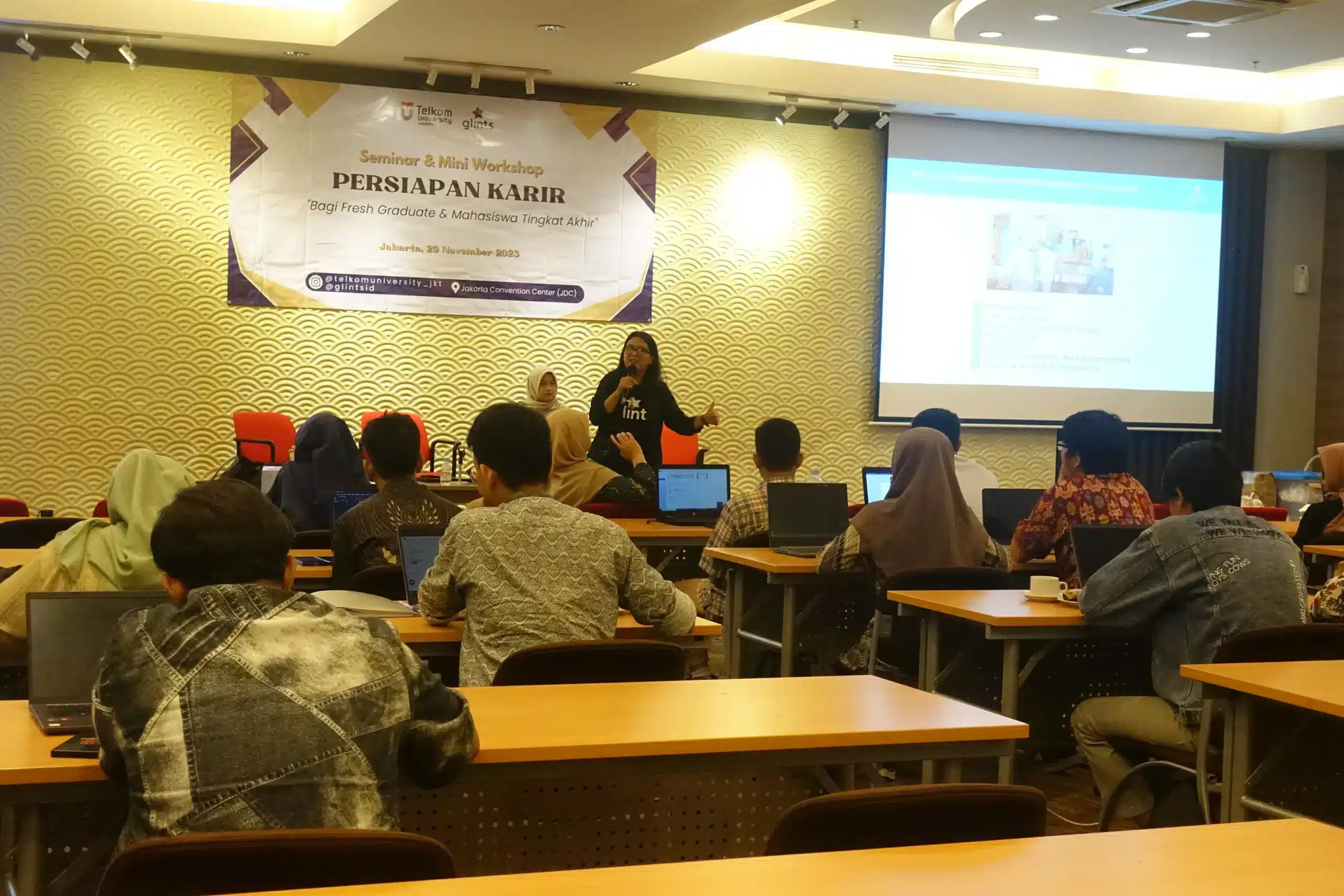 Seminar & Mini Workshop Glints x Telkom University Jakarta
