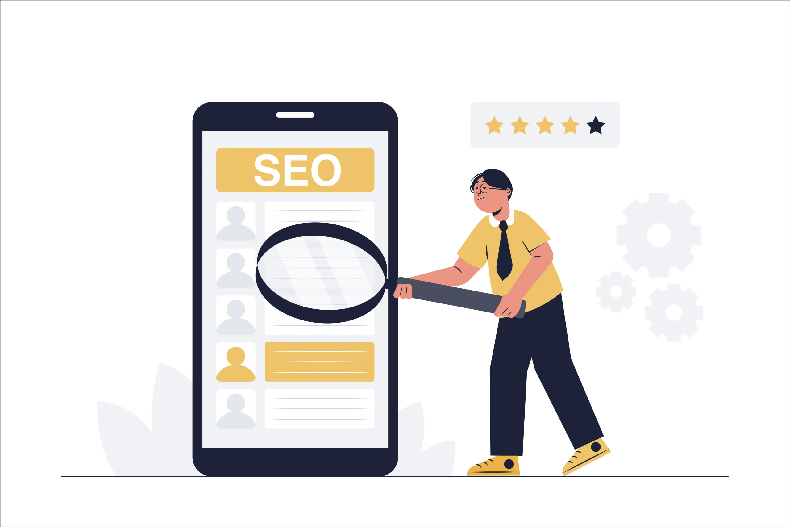 SEO Mobile Friendly engineer graphic