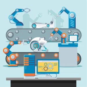 Robotika Manufaktur graphic kecerdasan buatan