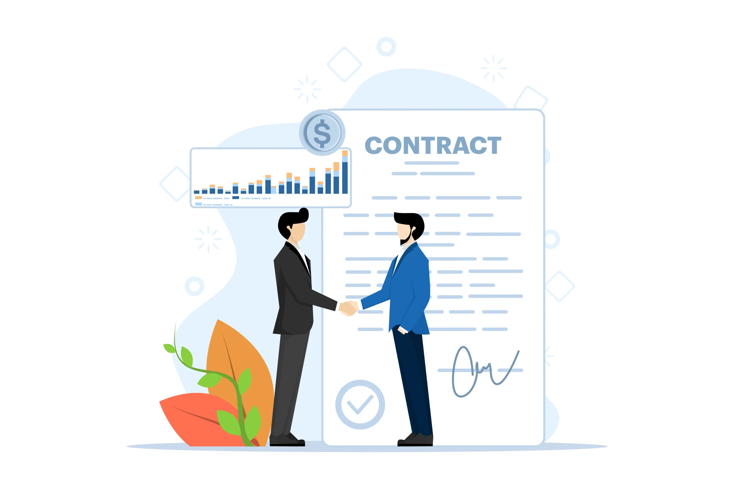 mengukur kinerja dan menyusun SLA agreement illustration mengukur kinerja dan menyusun SLA agreement illustration