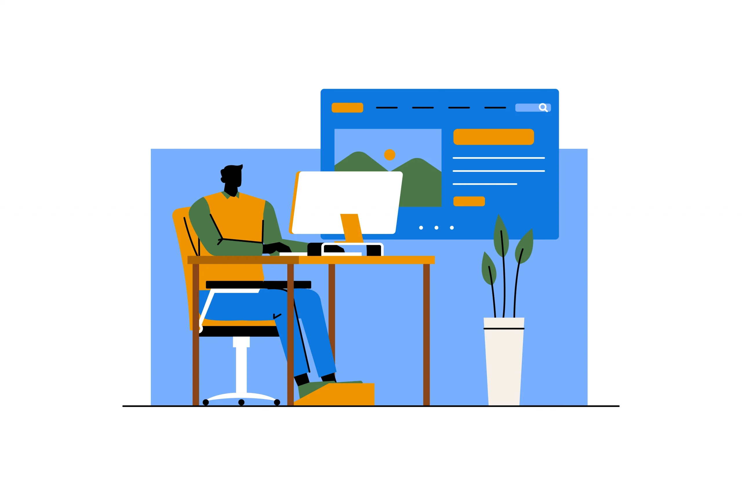domain ke hosting 05-Man is designing UI on big screen-Jpg
