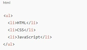 Daftar List tidak berurutan HTML Daftar List tidak berurutan HTML