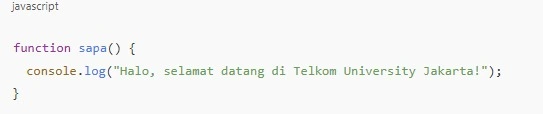 Untuk memanggil fungsi di atas, cukup gunakan: Javascript Untuk memanggil fungsi di atas, cukup gunakan: Javascript