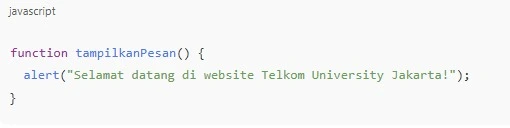 Menampilkan Alert Saat Tombol Diklik JavaScript Menampilkan Alert Saat Tombol Diklik JavaScript
