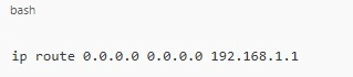 Default Routing Contoh Konfigurasi