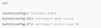 Assign Port ke VLAN
