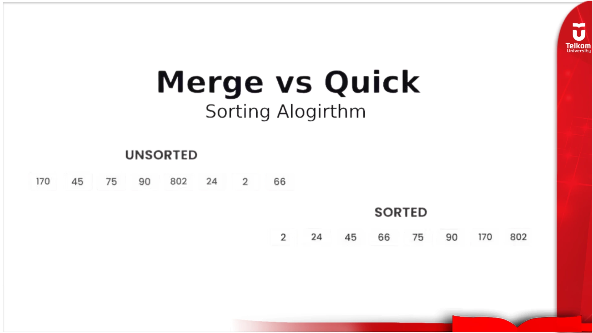 Sorting Lanjutan: Merge Sort dan Quick Sort | TelU Jakarta