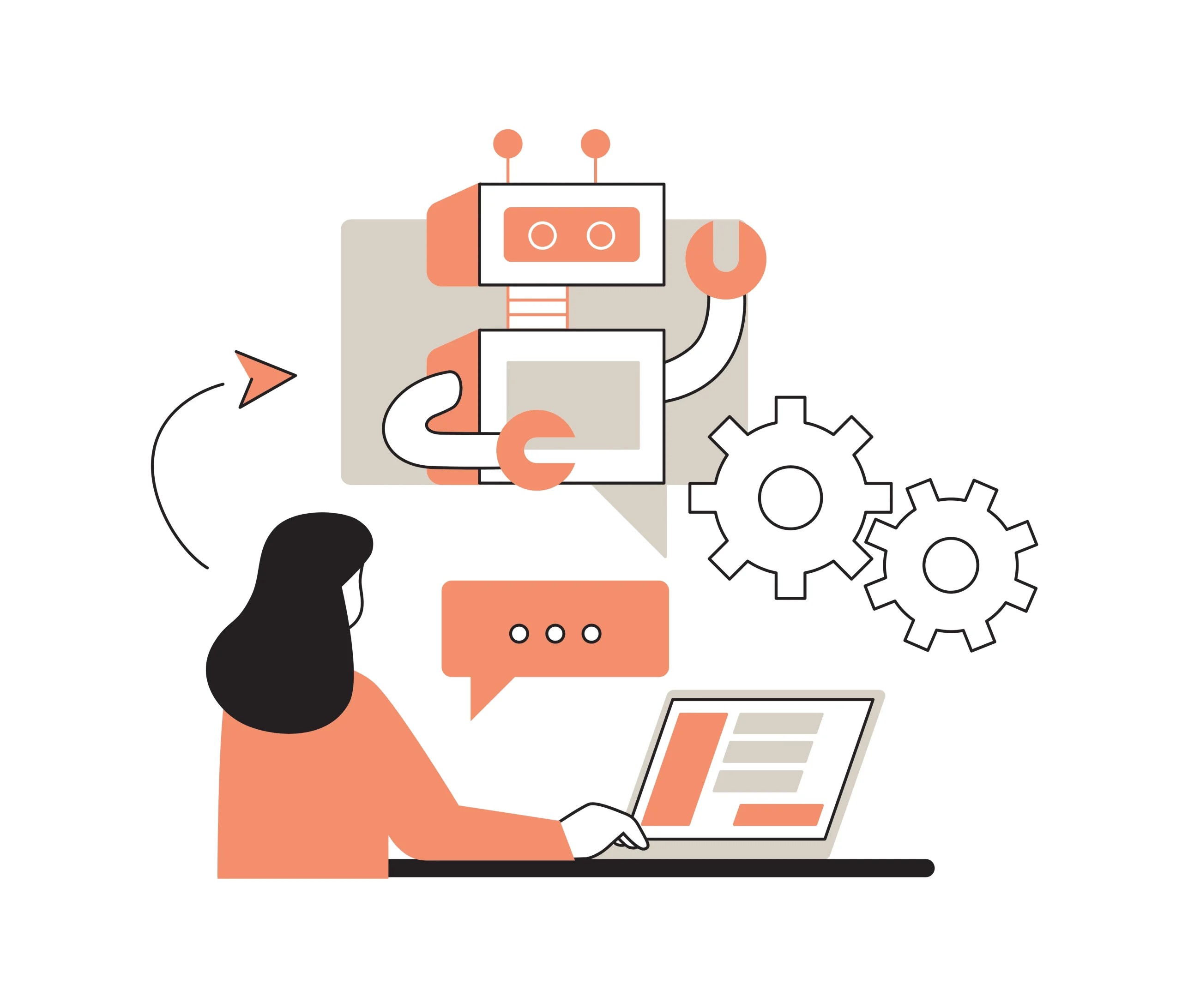 pelanggan melakukan komunikasi dengan chatbot pelanggan melakukan komunikasi dengan chatbot