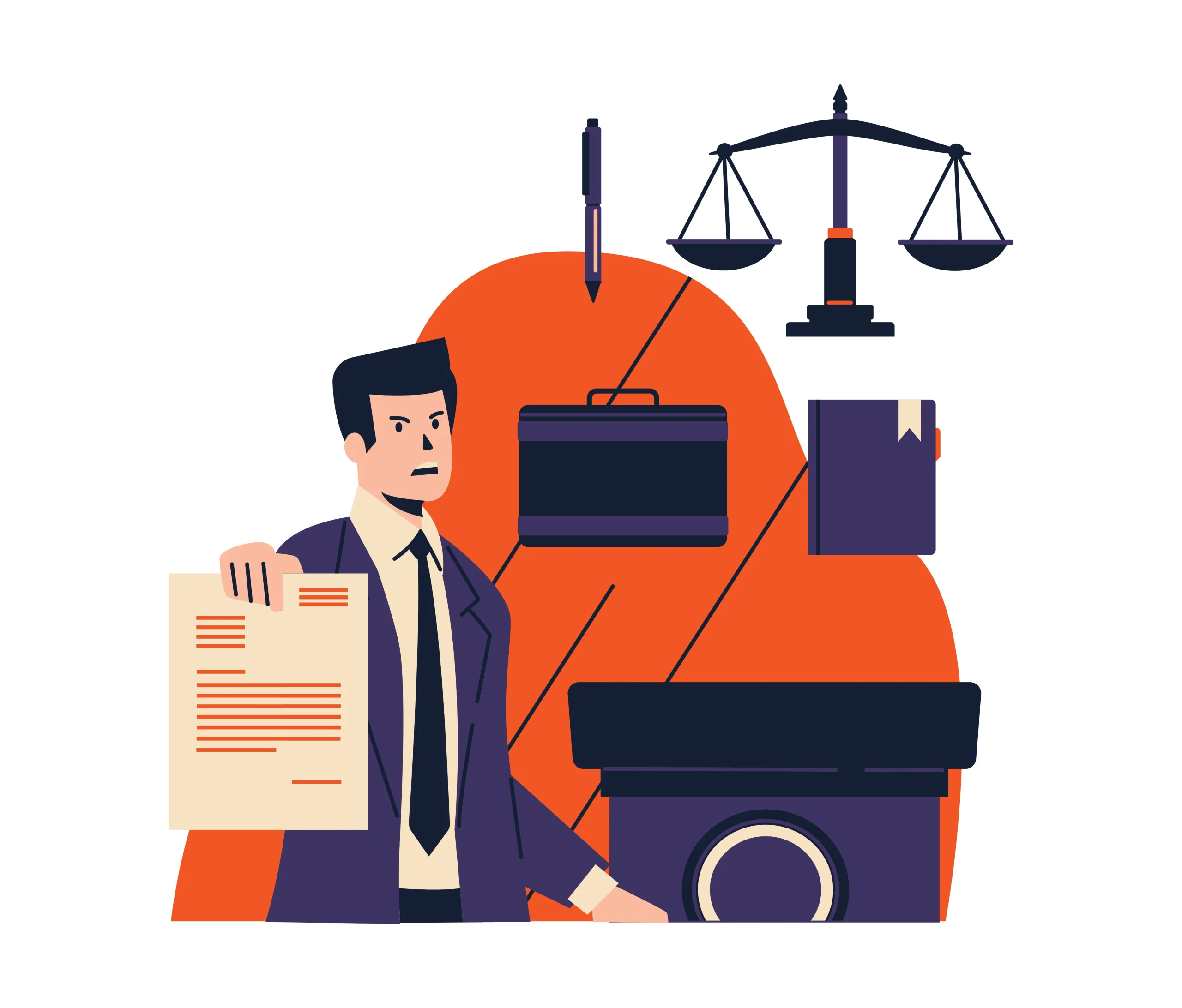 Seorang pelaku usaha pemula memegang dokumen sebagai bukti legalitas bisnis yang aman