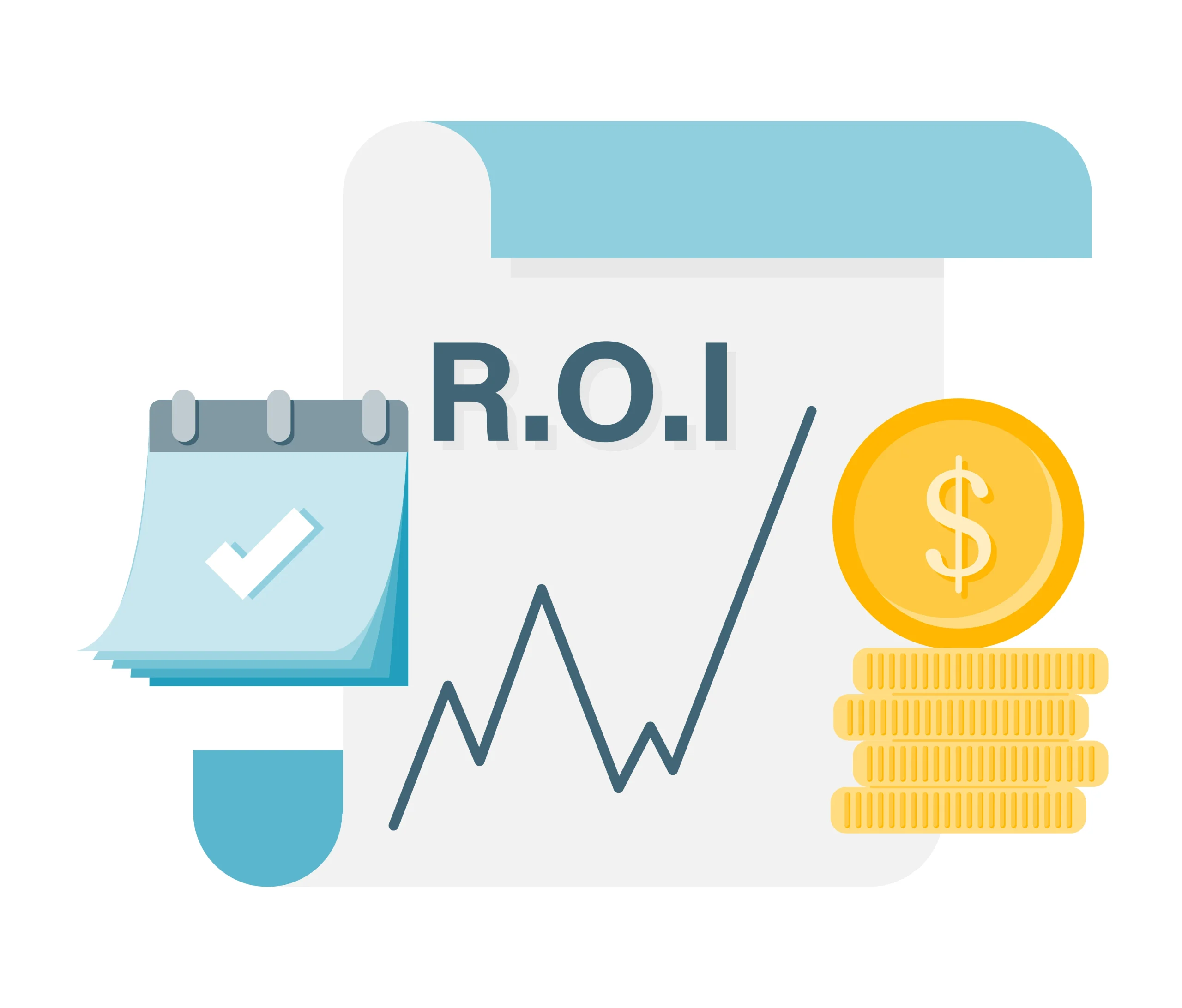 pertumbuhan Return On Investment (ROI) dan manajemen investasi modal bisnis oleh seorang profesional keuangan di samping layar monitor.