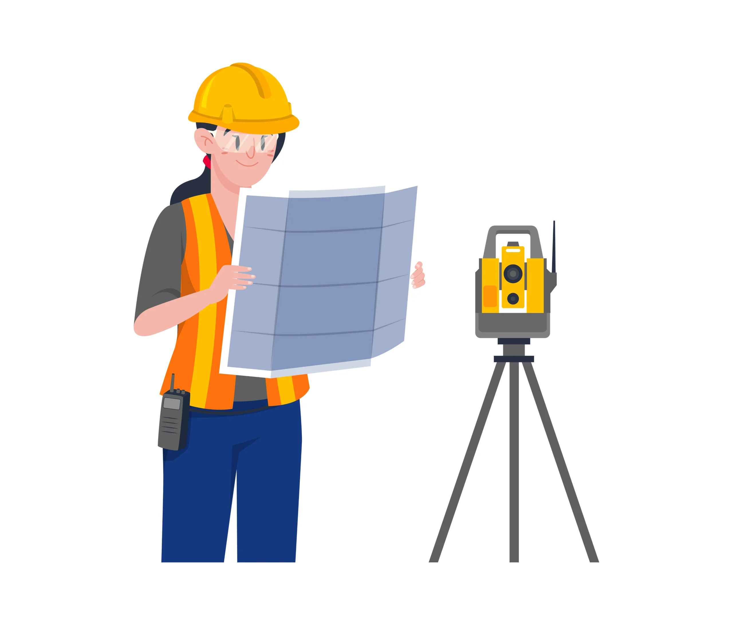 Seorang arsitek sedang mengecek pemodelan blue print arsitektur parametrik.