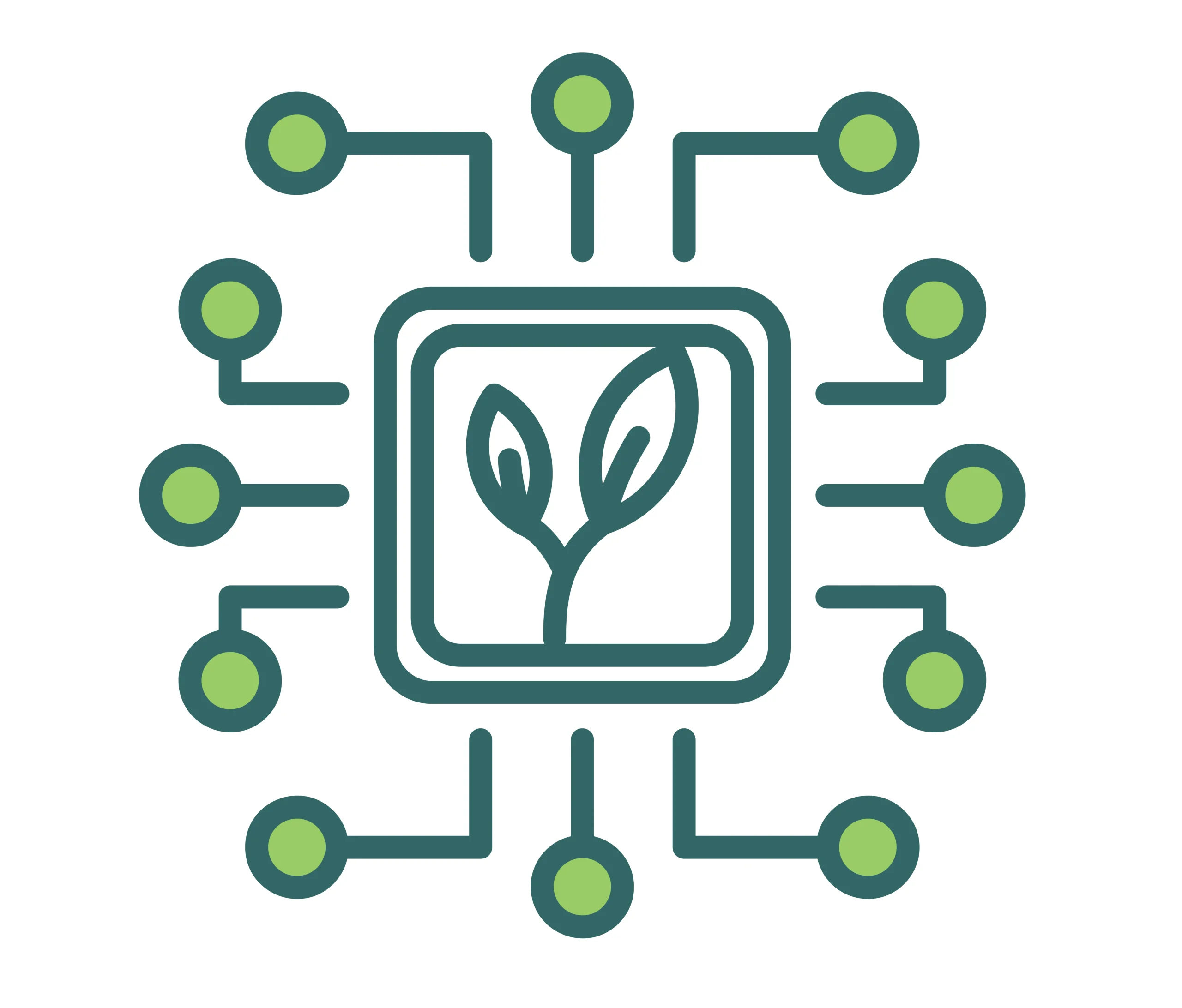 Ilustrasi ini melambangkan perpaduan teknologi digital dan keberlanjutan, seperti teknologi green wearables untuk solusi ramah lingkungan