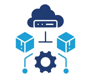 Ilustrasi konsep cloud architecture dan otomatisasi sistem Ilustrasi konsep cloud architecture dan otomatisasi sistem