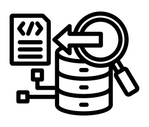 ilustrasi sharding key yang menampilkan tumpukan database silinder dengan kaca pembesar di bagian atas ilustrasi sharding key yang menampilkan tumpukan database silinder dengan kaca pembesar di bagian atas